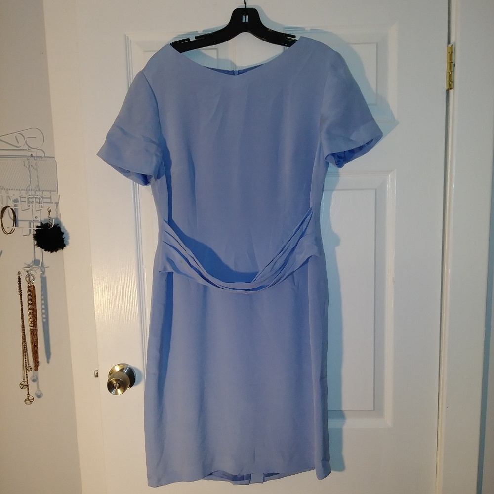Powder blue knee length dress